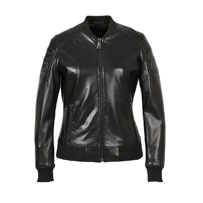 Lucilla Womens New Zealand Perfect Bomber Leather Jacket