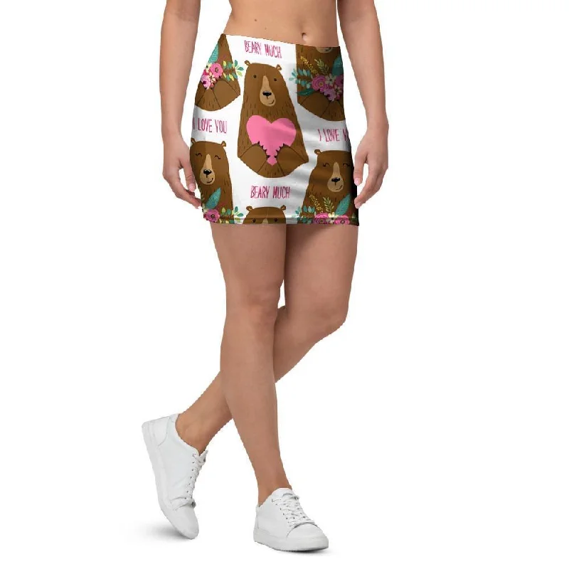 Brown Mama Bear Mini Skirt