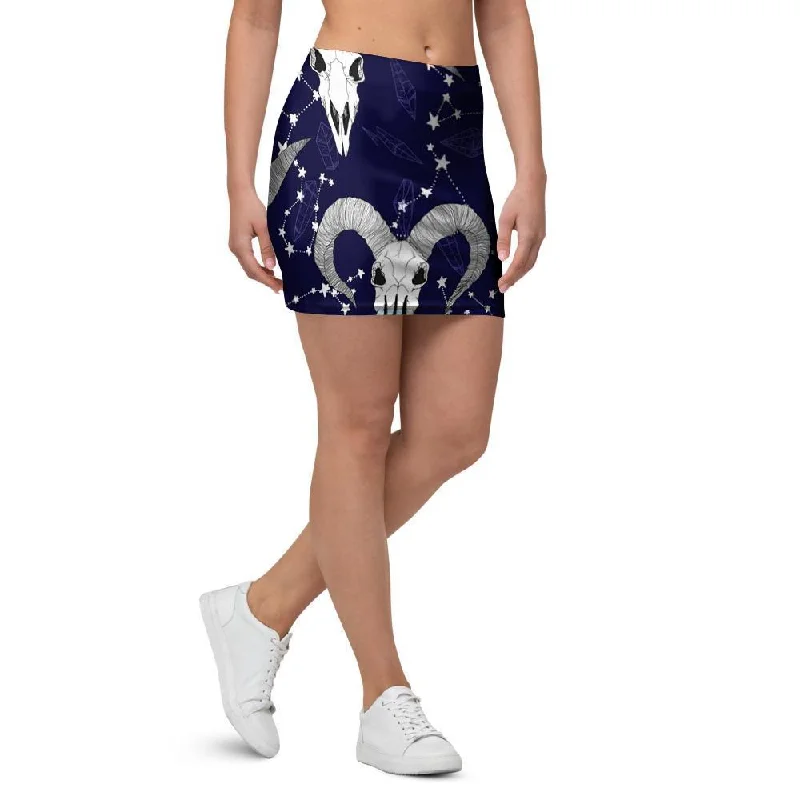 Capricorn Astrology Magic Witch Mini Skirt