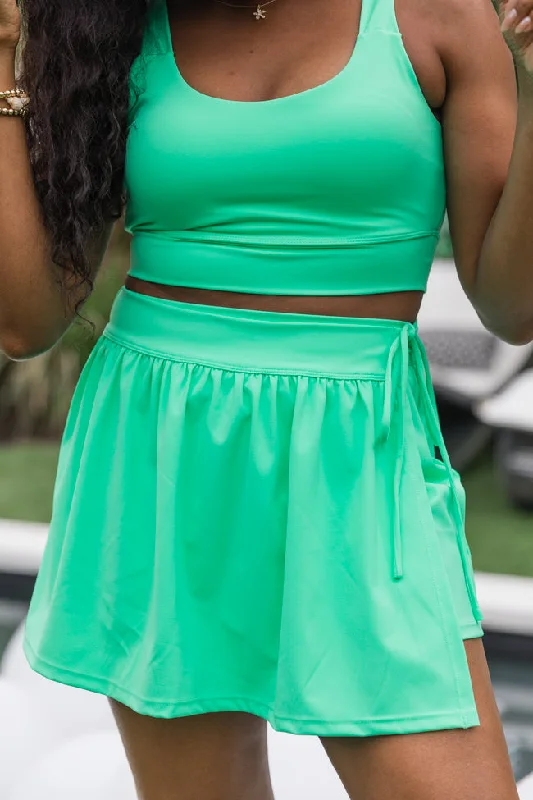 Life On The Go Lime Wrap Active Mini Skort FINAL SALE