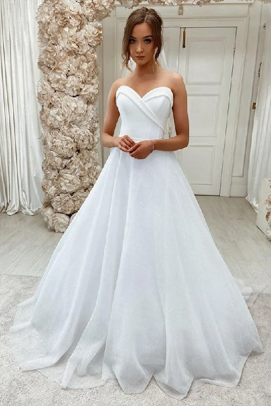 Sweetheart Simple Wedding Dresses Open Back,Dresses For Wedding,Bridal Gown,Bride Dress,Dresses For Brides