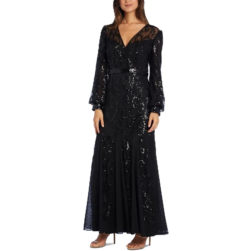 Womens Sequined Long Evening Dress