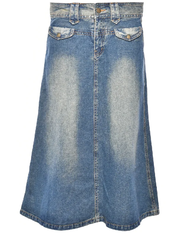 A-Line Denim Skirt - M