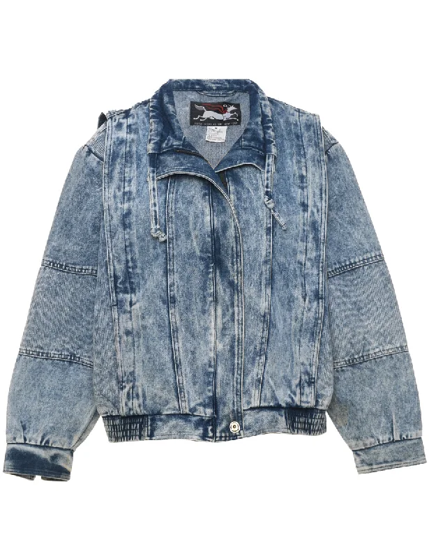 Acid Wash Denim Jacket - M