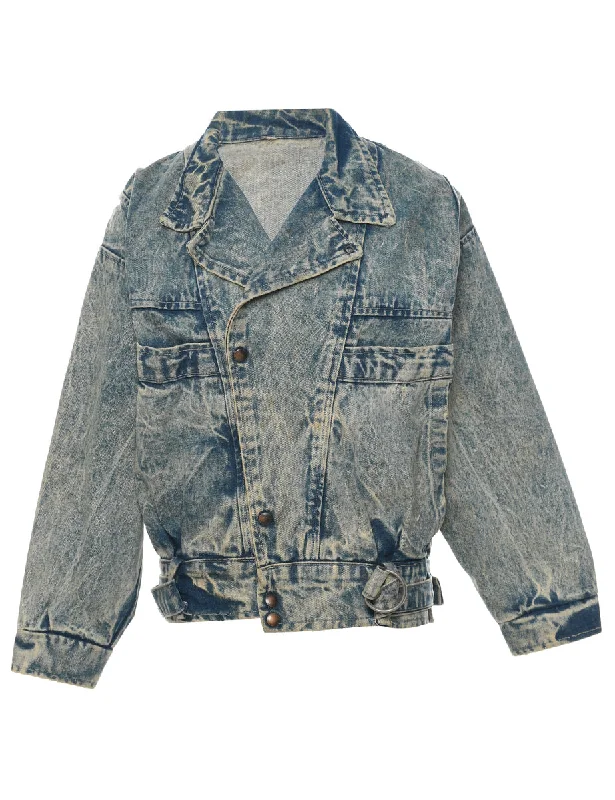 Acid Wash Denim Jacket - M