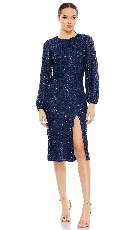 Ieena Duggal 42018 - Long Sleeve Sequined Dress