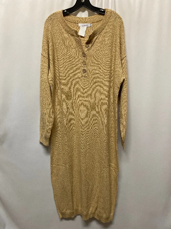 Dress Sweater By Clothes Mentor In Beige, Size: Xl